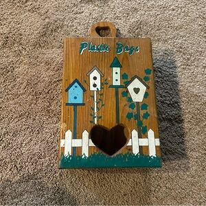 Vtg | Hand Painted Plastic Bags Holder